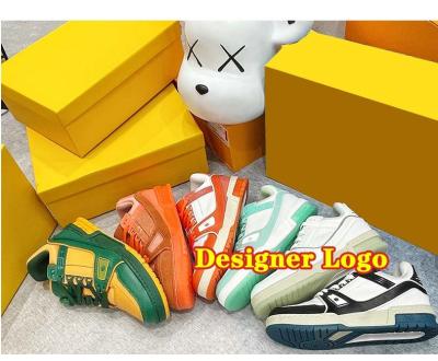 China 2023 Luxury Sneaker Trainer Sneakers Fashion Brand Mens Designer Shoes Genuine Leather Casual Shoes Cushioning For Men for sale