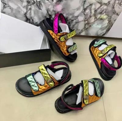 China 2023 Fashion Trend Women's Colorful Platform Beach Sandals Designers Spicy Lady Sandals for sale