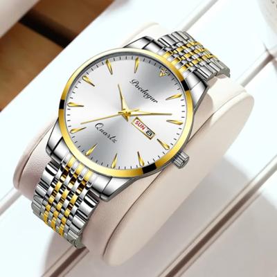 China Luxury High Quality Poedagar Full Calendar Men Watch Wrist Waterproof Stainless Steel Quartz Watch Date Luminous Watch For Men Reloj Hombre for sale