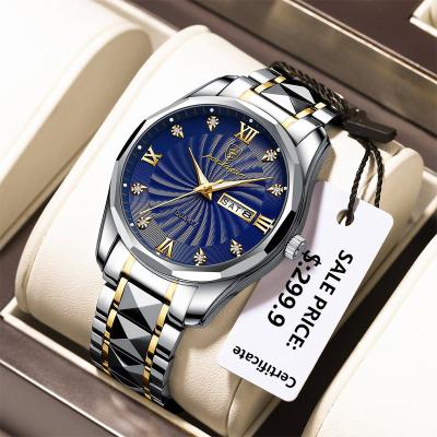 China Full Diamond Luxury Men's Poedagar Calendar WatchStainless Steel Quartz Watches Waterproof Wrist Calendar Mens Watches Luminous Watch For Men for sale