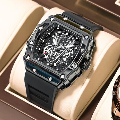 China Poedagar 2023 Waterproof Fashion Hollow Out Wrist Watches Men Wrist Silicone Belt Quartz Watches Luminous Waterproof Watch For Men for sale