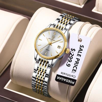 China Automatic Date Poedagar Direct Sales Wholesale Ladies Watch Luminous Waterproof Quartz Watches Stainless Steel Luxury Womenfor Girls for sale