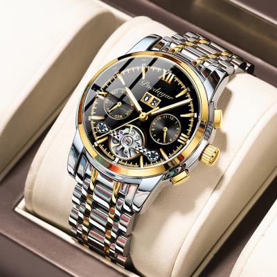 China Poedagar Water Resistant Fashion Luxury Waterproof Men Watch Luminous Stainless Steel Mens Calendar Mechanical Watch for sale