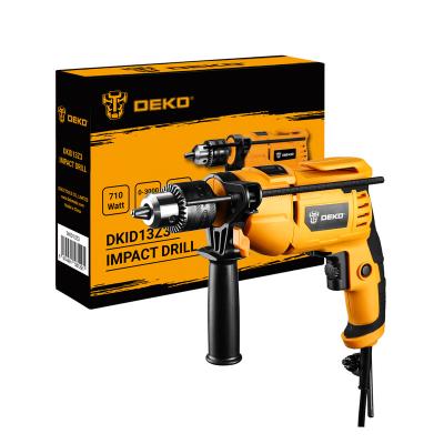 China DEKO DKID13Z3 220V Impact Drill 2 Functions Hammer Power Tools Electric Rotary Screwdriver Electric Drill Machine Tools DKID13Z3 for sale