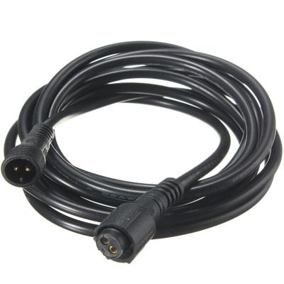 China ACCWPC022 Waterproof LED Black M12 Male To Female Cable For LED Curtain Light for sale