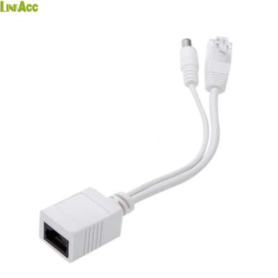 China linkjc Pure Copper POE Injection Cable Male DC Plus Male RJ45 To Female RJ45 Power Over Ethernet Adapter for sale