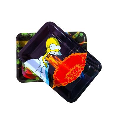 China High Quality Smoking Rectangle Eco-Friendly Hemp Rolling Tray Simpsons Herb Weed Rolling Tray Design Tray for sale