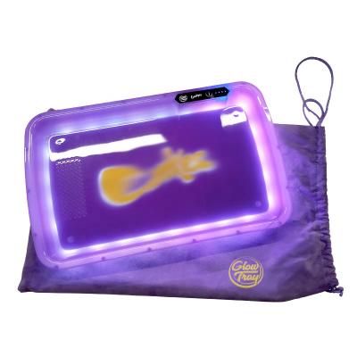 China Hot Selling Eco-friendly Rolling Tray Custom Led Filling LOGO Led Plastic Serving Tray Tray With Crusher for sale