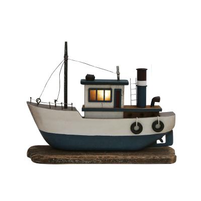 China America YBOX Vintage Sea Style Boat Table Decoration Handmade Oatmeal Home Decor for sale