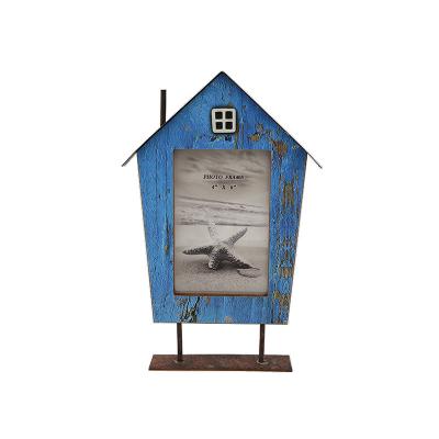 China Wholesale Vintage YBOX Wooden Picture Frame House Shape Picture Frame Factory Price Home Decoration for sale