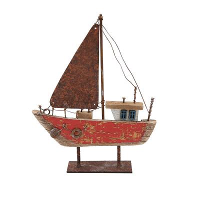 China American YBOX small colorful wooden boat home decoration desk-up table up boat decor for sale