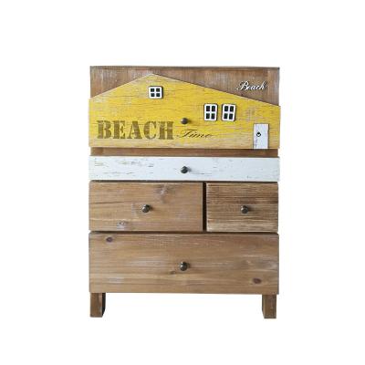 China Handmade Wooden American Style Living Room Bedroom Natural Ocean Farmhouse Storage Cabinet YBOX for sale