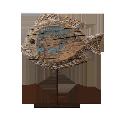 China American Handmade Wooden Home Decoration Fish Table Stand YBOX Wooden Arts and Crafts for sale