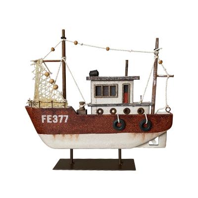 China American New Design Ocean Style American MDF Boat With Light Red And White Boat With Net for sale