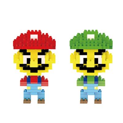 China New Block Maker Intelligence Development Plastic Nano Figures Toys Super Mario Bros For Kids for sale