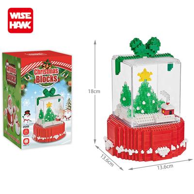 China Hot Sales Kids Intelligence Development Mini Building Block Brick Christmas Plastic Nano Toys With Light for sale