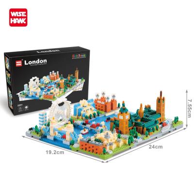 China Mini Block Toys WiseHawk ABS Building Block Street Block Big Ben London Mini Plastic Architecture Toys For Children for sale