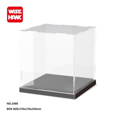 China Micro Block Display Case Wisehawk Brick Box Mini Toy Diamond Building Block Display Case For Micro Bricks for sale