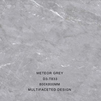 China D3-T833 Modern Guste High Quality Gray Deer Super Wear Resistant 800x 800 Agglomerated Marble Stone for sale