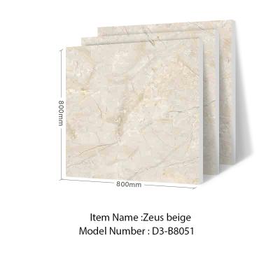 China Modern Customizable High Quality Italian Designed Modern Marble Style Home Decoration Agglomerated Marble Tiles 800*800mm for sale