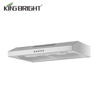 China Household Kitchen Small Thin Baffle Filter Stainless Steel Under Cabinet Style Range Hood for sale