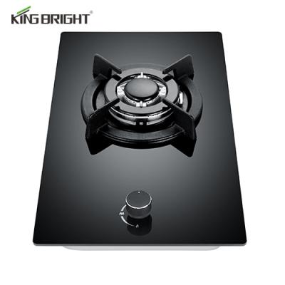 China Household Kingbright Single Burner Built In Gas Hob With Glass 300mm KQ1-GS01 for sale