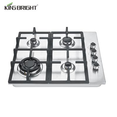 China Hotel maker china kitchen appliances stainless steel 4 burner built in gas cooker cooktop for sale