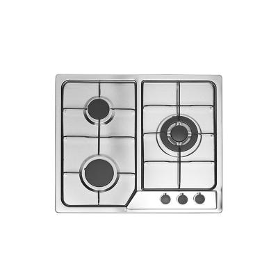 China Household European Style Stainless Steel Built In 3 Burner Gas Hob With Safety Device Kitchen Cooktop Built In Gas Stove Kitchen Appliance for sale