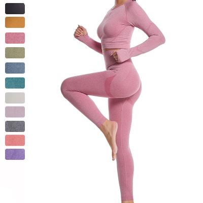 China Wholesale Cheap Antibacterial Fitness Yoga Seamless Pants Long Girdles Suits Sports Gaiters Butt Tight Yoga Lifting Suits for sale