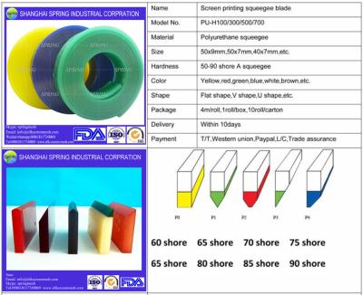 China 75/90/75A Triple layer durometer rubber squeegee for screen printing/Squeegee for sale