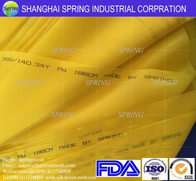 China Yellow color 110 monofilament polyester silk screen printing mesh wholesale for sale