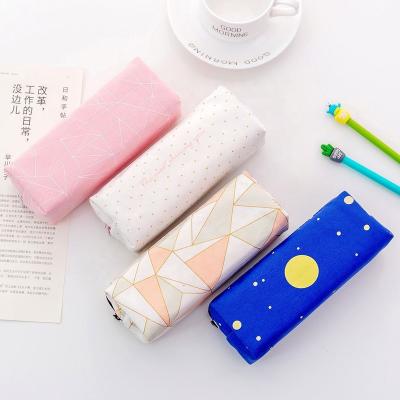 China Eco-Friendly School Supplier Large Capacity Pencil Bag Student Customized Canvas Pencil Case Cute Case for sale