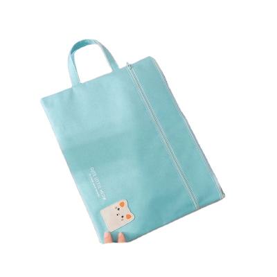 China Customized School/Office Cute Cartoon Book Tote Bag Waterproof Handle Cloth Document Bag for sale