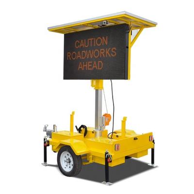 China Exterior Color Traffic Lights Sign Screens Message Display Control Trailer Mounted Variable Traction Moving VMs for sale