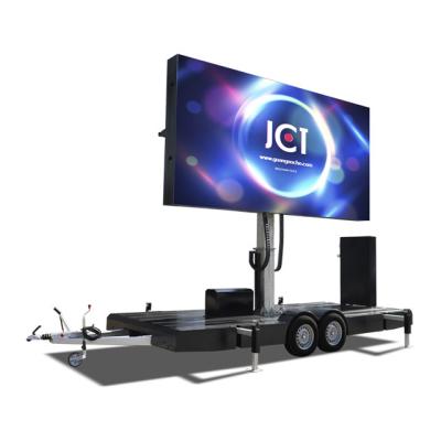 China ITALY outdoor hydraulic mobile led billboard trailer led sign advertising vehicle for sale