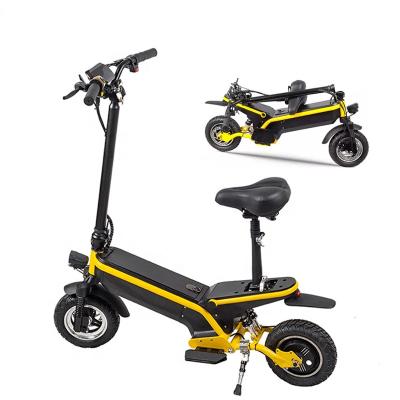 China China Unisex Mini 10inch Electric Scooter With Pedals For Adult Tubeless Tire Foldable Electric Scooter 48V 500watt Removable Battery for sale