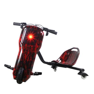 China Custom Length Adjustable 36v4.4ah Li-ion Battery Drift Tricycle For Kids Radio 3 Wheel Rubber Tire Drifting Electric Scooter for sale