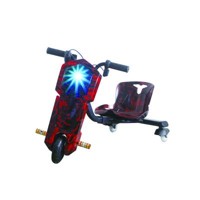 China Wholesale Custom Adjustable Length Electric Scooter Drift Cart 5.5inch Solid Tire With Instant Light Kids Drift Scooter Tricycle for sale