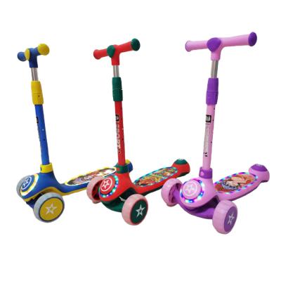 China Foldable Kids Child Scooter High Quality Multifunctional Kick Scooter And Luminescent For Kids Child Toys 3 PU Wheel Steel for sale