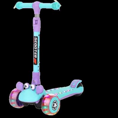 China Wholesale PU Size 3 Wheels Scooter Kid Child Adjustable Foldable Foot Scooter Led Three Wheel Kids Mini Kick Scooter For Children for sale