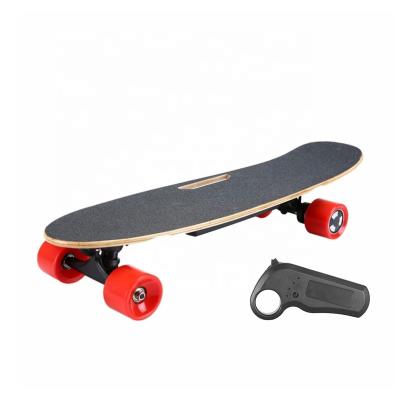 China New OEM Mini Single Motor Electric Maple 4 Wheel Youth ESB04 Wooden Skateboard With Outboard for sale