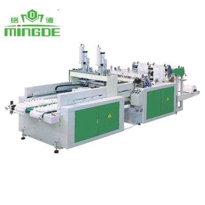 China Computer Controlled Hotels Heat Shrink Sealing Cutting Machine Plastic Pe T Shirt Shoping Carry Bags Making Machinery for sale