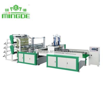 China Fully Automatic Plastic CLOTHING T-shirt Bag Making Machine MD-DFR-350*2B / 450*2B for sale