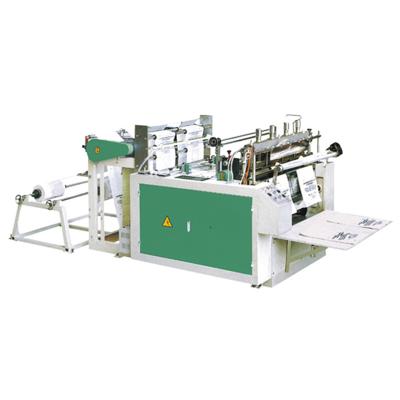 China Hot Selling Automatic Heat Cutting Hotels Two Lines Bag Making Machinery Plastic T Shirt Garbage Bag Making Machinery for sale