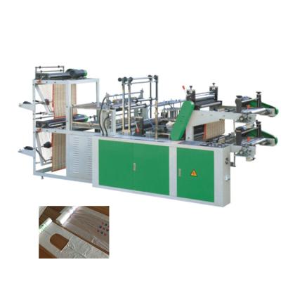 China Garment Shops Double Layer Computer Control High Speed ​​Vest And Bag-Making Machine T-shirt Flat Rolling Bag Making Machine In Roll for sale