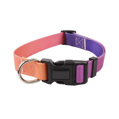 China Quick Release Safety Locking Adjustable Buckle Polyester Pet Collars For Small Medium Large Puppy for sale