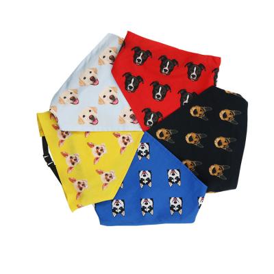 China Custom Double Layer Dog Bandana Sustainable Collar Dog Bandana Scarf for sale