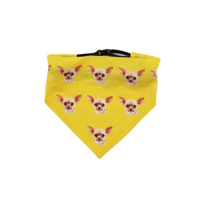 China Viable Custom Printed 100% Cotton Triangle Dog Scarf Pet Bandanas Collar for sale