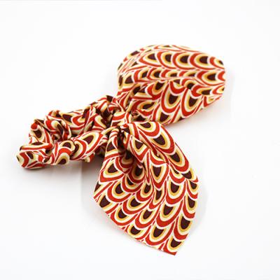 China 12 Pcs Home Hair Scrunchies Chiffon Floral Hair Scrunchie for sale