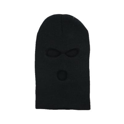 China COMMON 3 Hole Knitted Balaclava Winter Adult Warm Balaclava Knit Full FaceCover For Outdoor Sports for sale